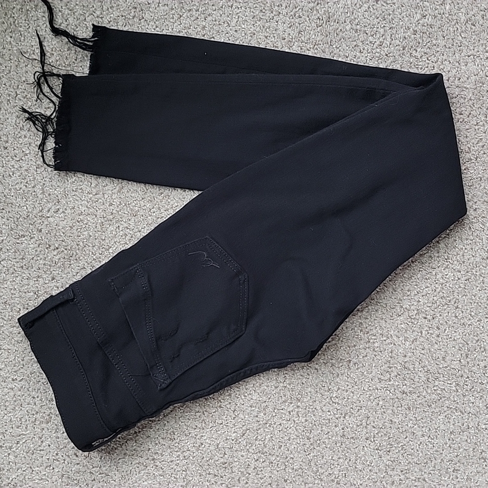 Express women's black distressed skinny jeans legging jegging mid rise size 0